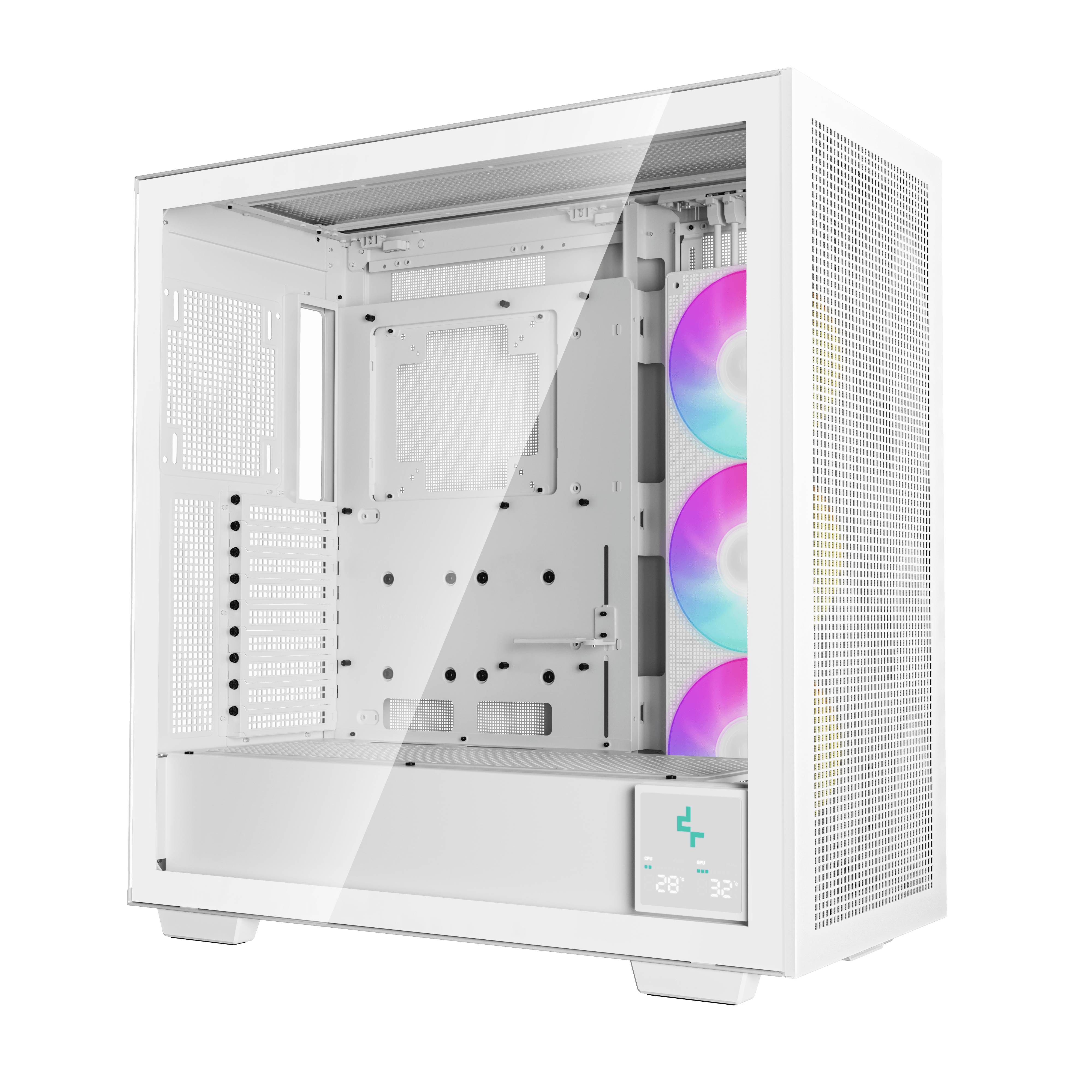 Gabinete Deepcool R-MORPHEUS - Compatibilidad: ATX; E-ATX, GPU de hasta 480mm. Incluye 3 ventiladores ARGB de 140mm. Capacidad 9 ventiladores de 120mm o 140 Gabinete Deepcool R-MORPHEUS - Compatibilidad: ATX; E-ATX, GPU de hasta 480mm. Incluye 3 ventiladores ARGB de 140mm. Capacidad 9 ventiladores de 120mm o 140